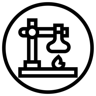 Bunsen brülör Vektör Simgesi Tasarım İllüstrasyonu