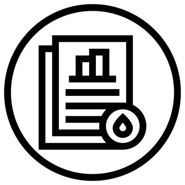 Yağ Analitik Raporu Vektör Simgesi Tasarım İllüstrasyonu