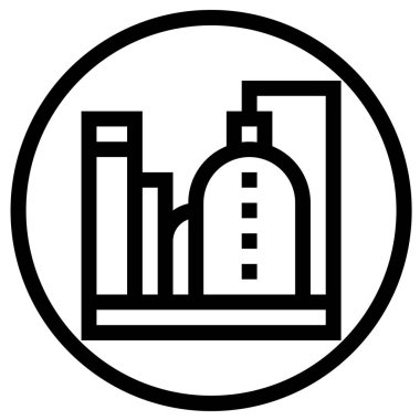 Yağ Fabrikası Vektör Simgesi Tasarım İllüstrasyonu