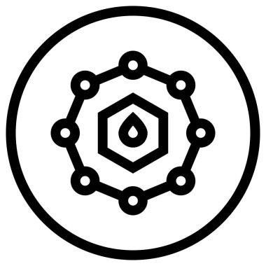 Benzol Vektör Simgesi Tasarım İllüstrasyonu