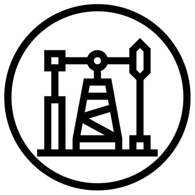 Petrol Pompası Vektör Simgesi Tasarım Çizimi