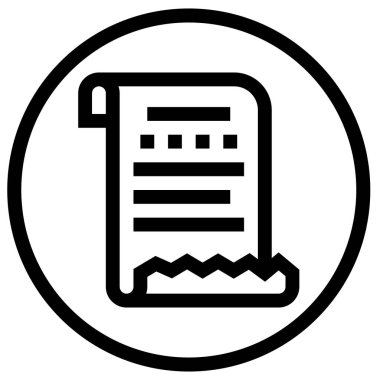 Ödeme Faturası Vektör Simgesi Tasarım İllüstrasyonu