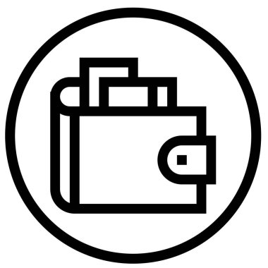 Cüzdan Vektörü Simgesi Tasarım İllüstrasyonu