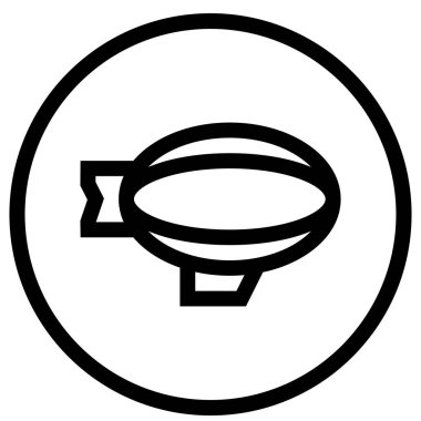 Uçan Hava Gemisi Vektör Simgesi Tasarım İllüstrasyonu