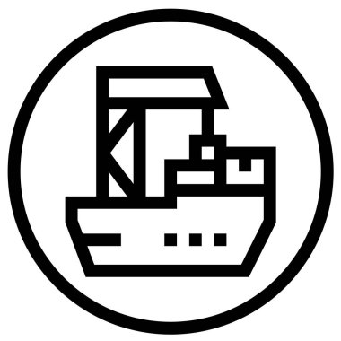 Kargo gemisi Vektör Simgesi Tasarım İllüstrasyonu