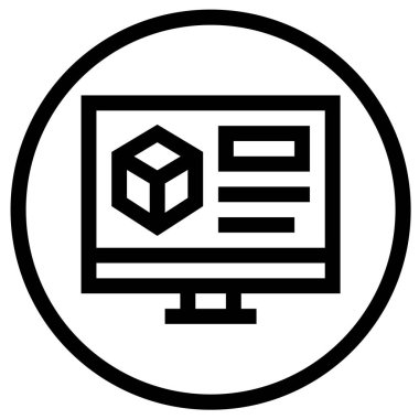 3d Modelleme Vektörü Simgesi Tasarım İllüstrasyonu