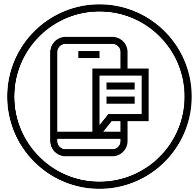 Mobil ileti Vektör Simgesi Tasarım ResmiComment