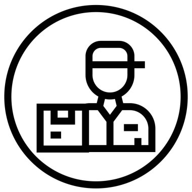 Teslimatçı Vektör Simgesi Tasarım İllüstrasyonu