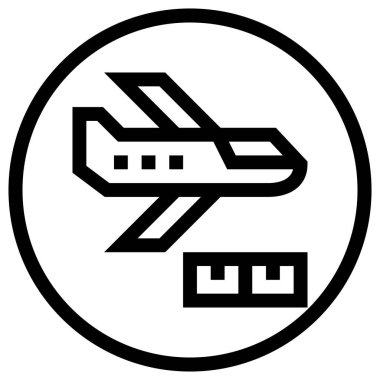 Hava Taşıma Vektörü Simgesi Tasarım İllüstrasyonu