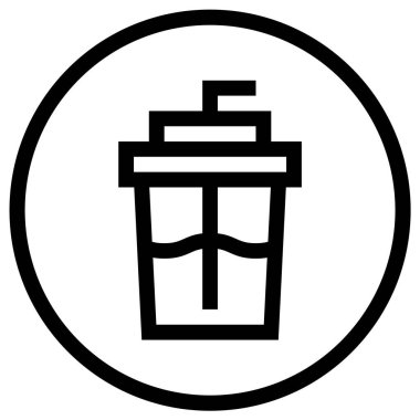 Yumuşak içecek Vektör Simgesi Tasarım İllüstrasyonu