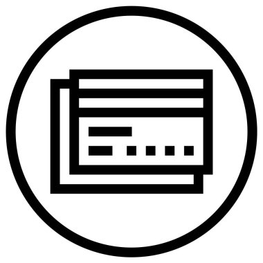 Kredi Kartı Vektör Simgesi Tasarım İllüstrasyonu