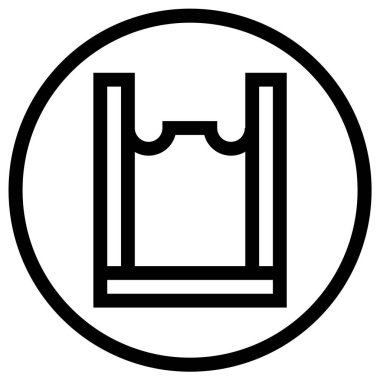 Plastik torba Vektör Simgesi Tasarım İllüstrasyonu