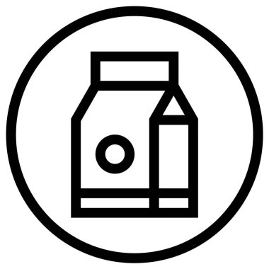 Süt Vektörü Simgesi Tasarım İllüstrasyonu