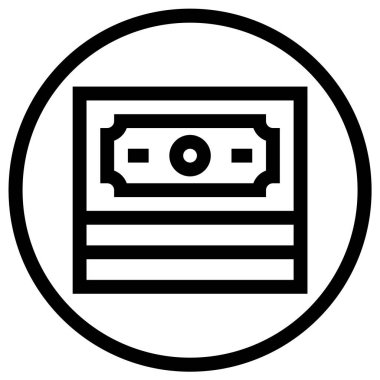 Para Vektörü Simgesi Tasarım İllüstrasyonu