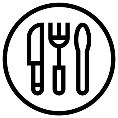 Çatal bıçak vektör simgesi tasarım çizimi