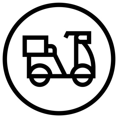 Teslimat Bisiklet Vektörü Simgesi Tasarım İllüstrasyonu