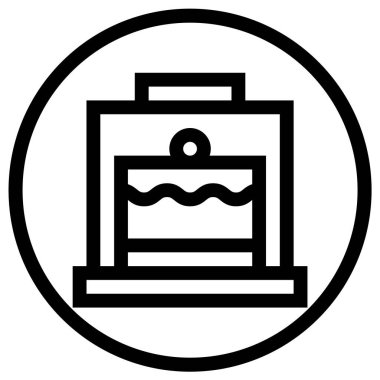 Pasta Kubbesi Vektör Simgesi Tasarım İllüstrasyonu