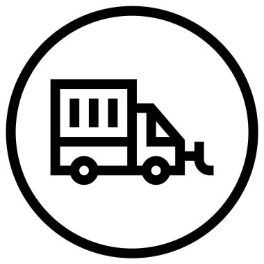 Çöp kamyonu Vektör Simgesi Tasarım İllüstrasyonu