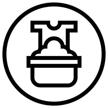 Çamaşır Yıkama Vektör Simgesi Tasarım İllüstrasyonu