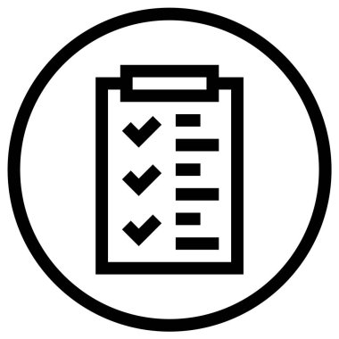 Denetim Listesi Vektör Simgesi Tasarım İllüstrasyonu