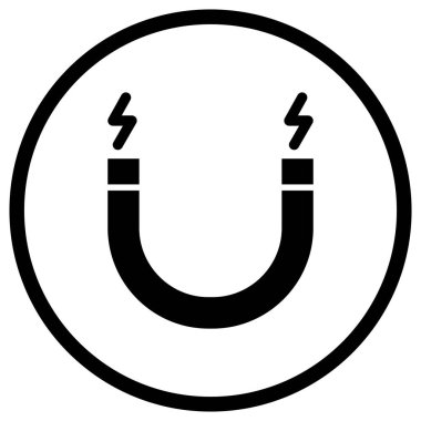 Magnet Vektör Simgesi Tasarım Çizimi