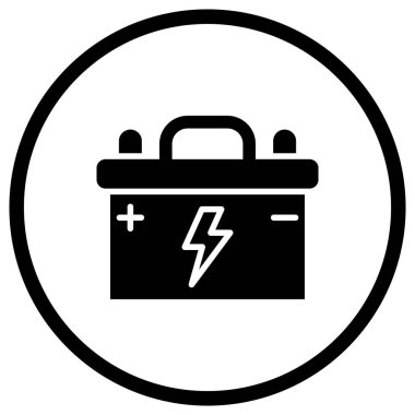 Pil Vektörü Simgesi Tasarım Çizimi