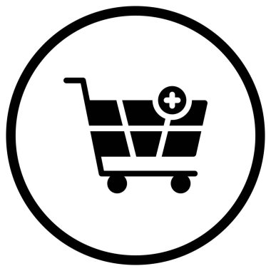 Sepet Vektör Simgesi Tasarım Çizimine Ekle