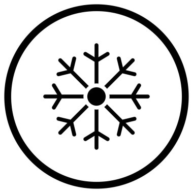 Kar Tanesi Vektör Simgesi Tasarım Çizimi