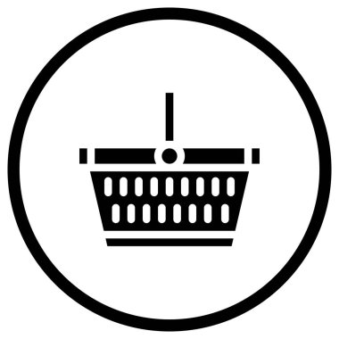 Alışveriş sepeti Vektör Simgesi Tasarım Çizimi