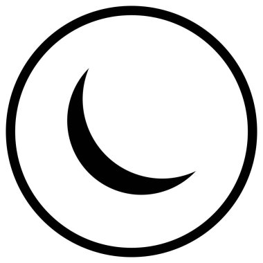 Ay Vektörü simgesi tasarımı illüstrasyonu