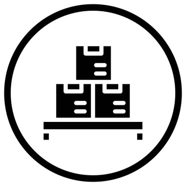 Paket Vektörü Simgesi Tasarım İllüstrasyonu