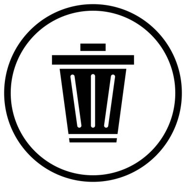 Çöp Vektörü Simgesi Tasarım İllüstrasyonu