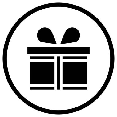 Hediye Vektörü Simgesi Tasarım İllüstrasyonu