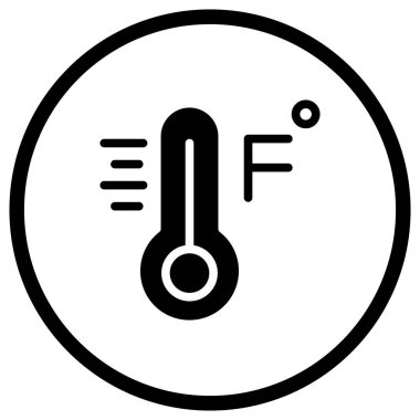 Fahrenheit Vektör Simgesi Tasarım İllüstrasyonu