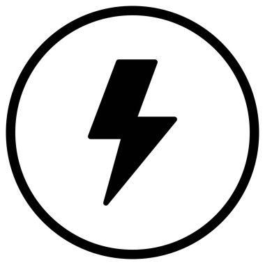 Şimşek Vektörü Simgesi Tasarım İllüstrasyonu