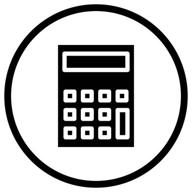Hesap Makinesi Vektör Simgesi Tasarım İllüstrasyonu