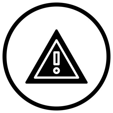 Uyarı Vektörü Simgesi Tasarım İllüstrasyonu