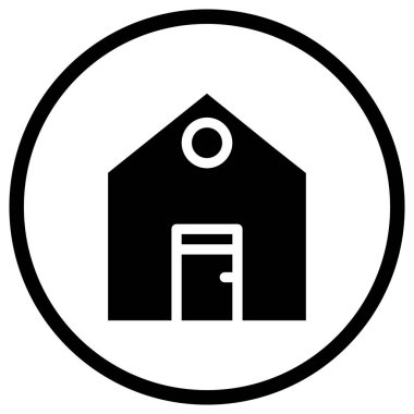 Ev Vektörü Simgesi Tasarım İllüstrasyonu