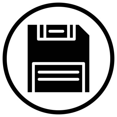 Disket Vektör Simgesi Tasarım İllüstrasyonu