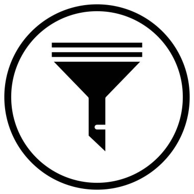 Filtre Vektörü Simgesi Tasarım İllüstrasyonu