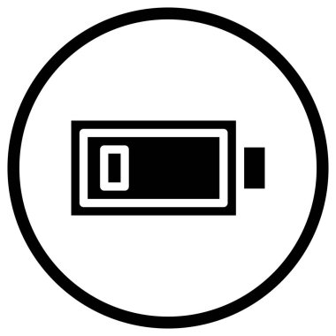 Düşük Batarya Vektör Simgesi Tasarım İllüstrasyonu