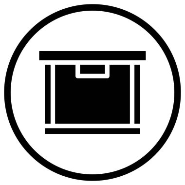 Kutu Vektörü Simgesi Tasarım İllüstrasyonu