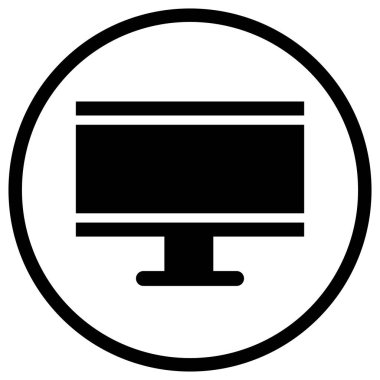 LCD Vektör Simgesi Tasarım İllüstrasyonu