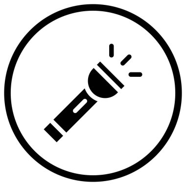 Meşale Vektörü Simgesi Tasarımı Çizimi