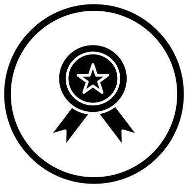 Rozet Vektörü Simgesi Tasarımı İllüstrasyonu