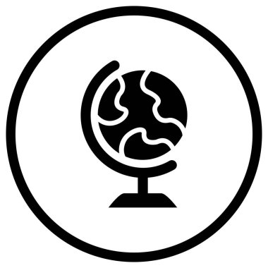 Globe Vektör Simgesi Tasarım İllüstrasyonu