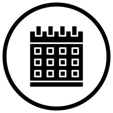 Takvim Vektörü Simgesi Tasarım İllüstrasyonu