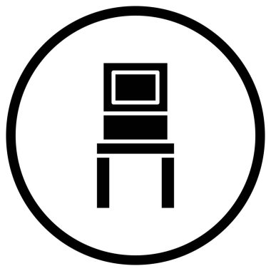 Sandalye Vektörü Simgesi Tasarım İllüstrasyonu