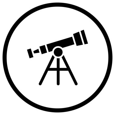 Teleskop Vektör Simgesi Tasarım İllüstrasyonu
