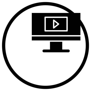 Yayın Vektörü Simgesi Tasarım İllüstrasyonu